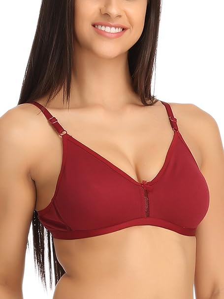 Clovia Cotton Comfort Padded Full-Coverage Bra for Women – Non-Wired Design